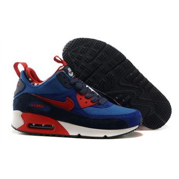 Nike Air Max 90 Sneakerboots Prm Undeafted Mens Shoes Ocean Blue Red Special Inexpensive